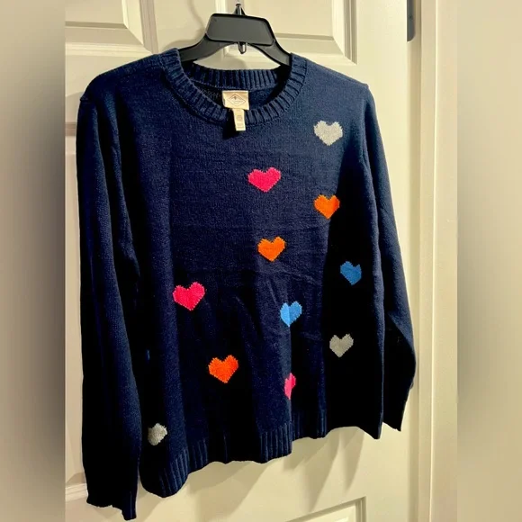 St. John s Bay Sweaters St Johns Bay Plus Pattern Womens Crew Neck Long Sleeve Pullover Sweater Xxl Poshmark